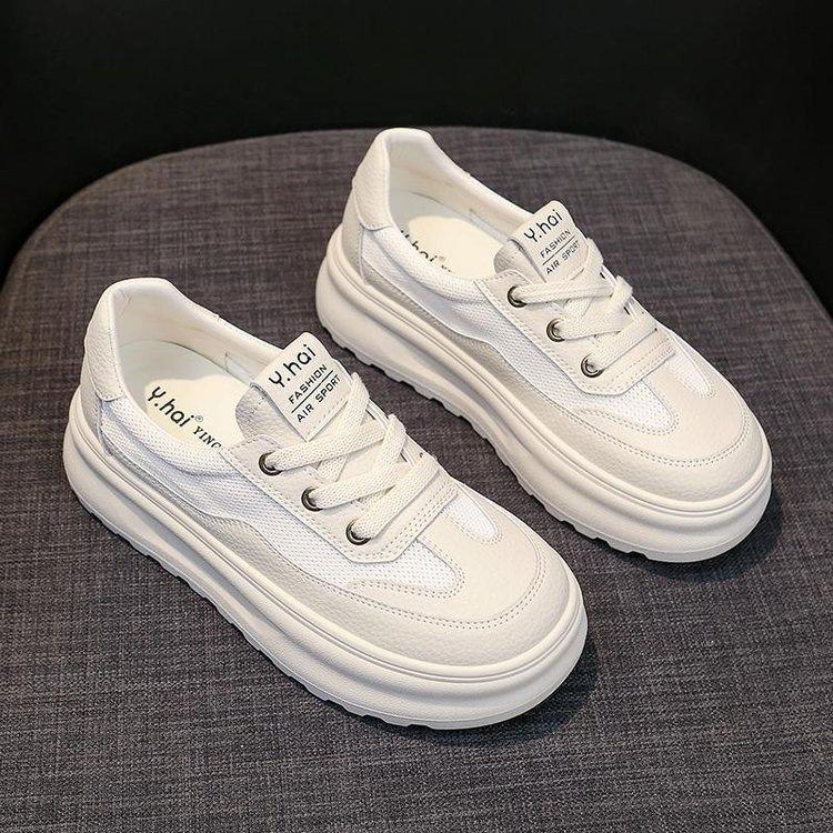 2025 Summer Transparent Net Board Shoes Women's Lightweight Soft-soled Net Shoes Show Feet Small Moral Training Shoes Casual Versatile White Shoes