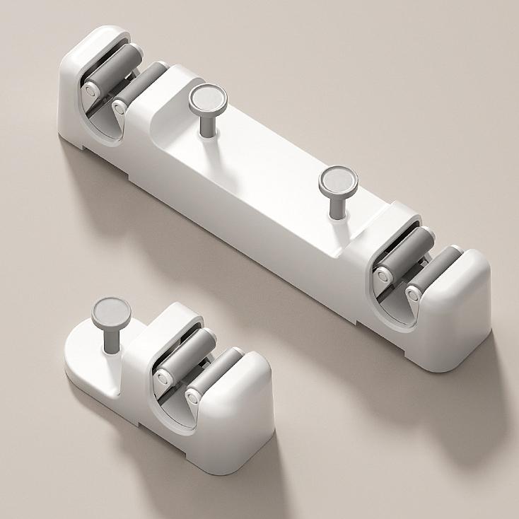 1Pcs Mop Clip Bathroom Wall Mounted No Drill Broom Holder Mop Storage Rack Organizer Hook For Home Toilet Cleaning Tools