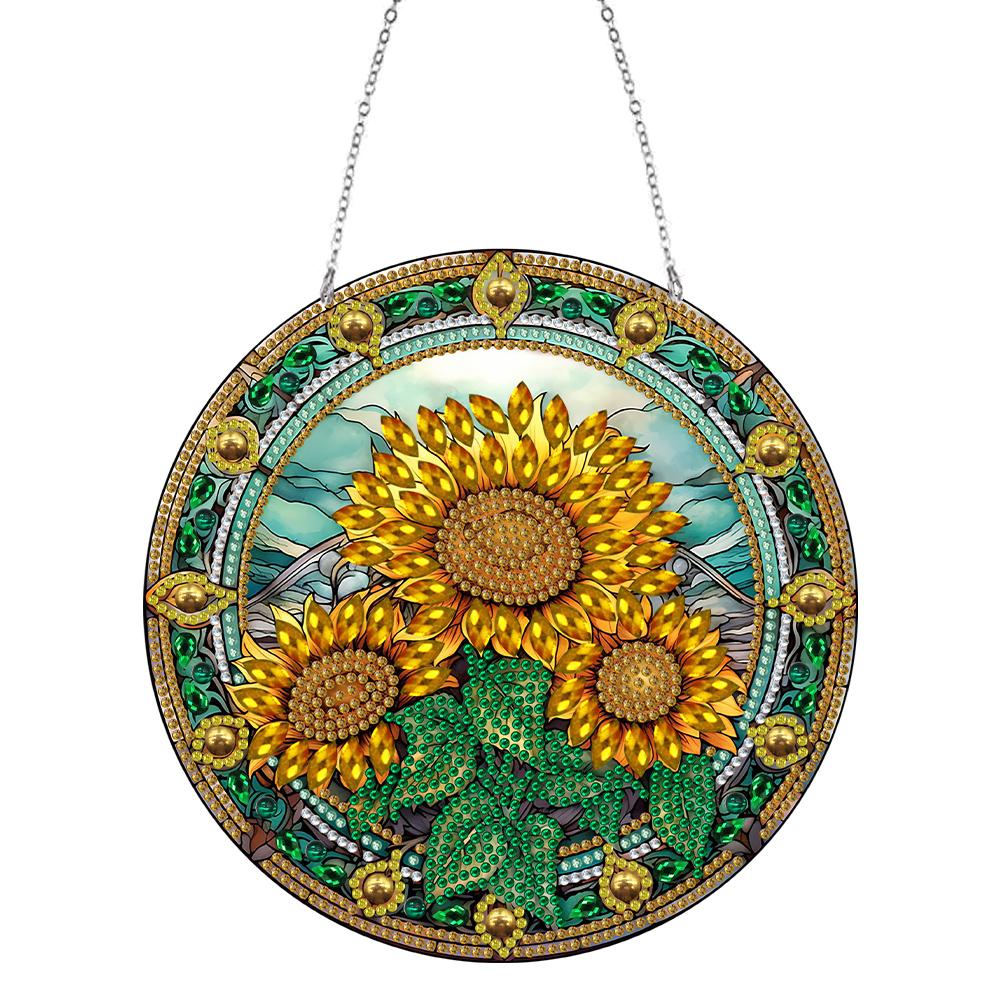 Diamond Drawing Pendants Special Shape DIY Colored Imitation Glass Art Diamond Art Kits Wall Decoration for Living Room Bedroom