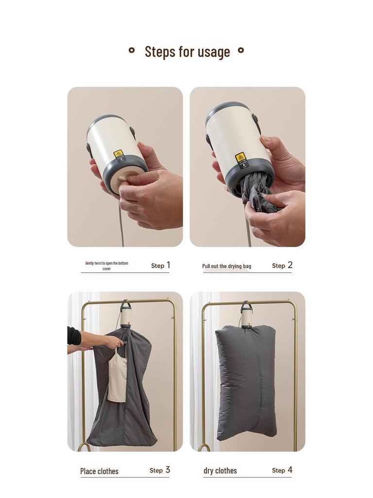 Portable Foldable Clothes Dryer - No Installation Needed, Ideal for Travel, Dorms, and Small Spaces.