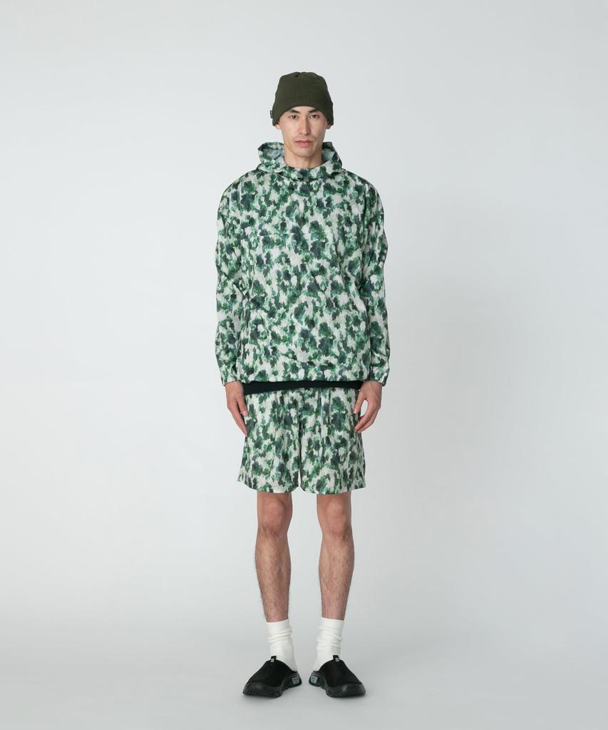 Snow Peak Tištěné Prodyšné Rychleschnoucí Šortky ZELENÉ PT L Poloviční Šortky, Kalhoty, Suché, Unisex, Pánské, Dámské