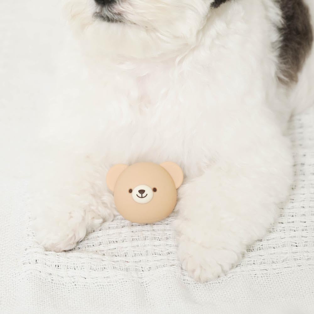 Silicone Mini Bear Squeaky Dog Toy for Small and Medium Dogs Popular Suitable for Toy Poodles and Chihuahuas Monchéri Toy, (FREE/Beige), Cute,