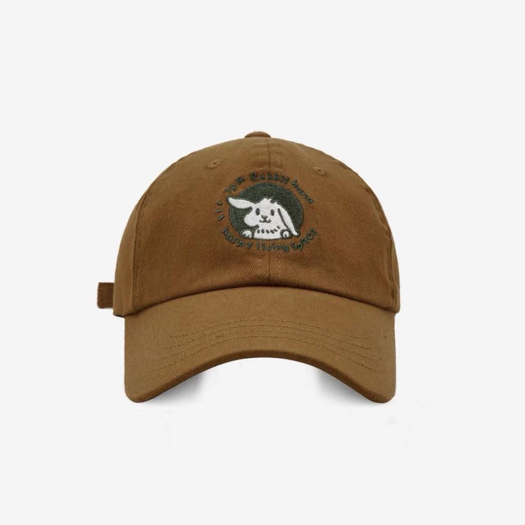 Hat Women Sweet Cute Rabbit Embroidered Baseball Hat Couple Street Korean Couple Versatile Soft Top Baseball Cap Summer
