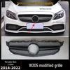 Rejilla de entrada de aire delantera estilo AMG compatible para Mercedes-Benz Clase C W205 2014-2021 Parachoques modificado.