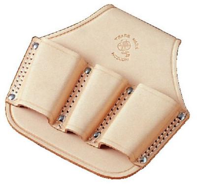 Kozuchi Tanned Leather Pliers Holder, 8-inch, 3-Piece Set, Double-Stitched Embossed, SP-13
