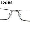 BOYSEEN Men Titanium Alloy Reading Glasses Non Spherical 12 Layer Coated Lenses Retro Business Hyperopia Prescription Eyeglasses