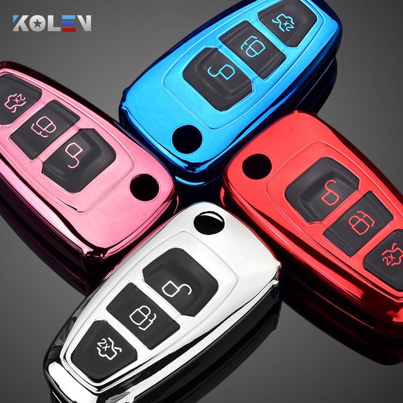 Soft Tpu Car Remote Key Case Cover For Ford Focus 2 3 Mk2 Mk3 Fiesta Mondeo Kuga Ecosport Ranger Auto Key Protect Holder Shell