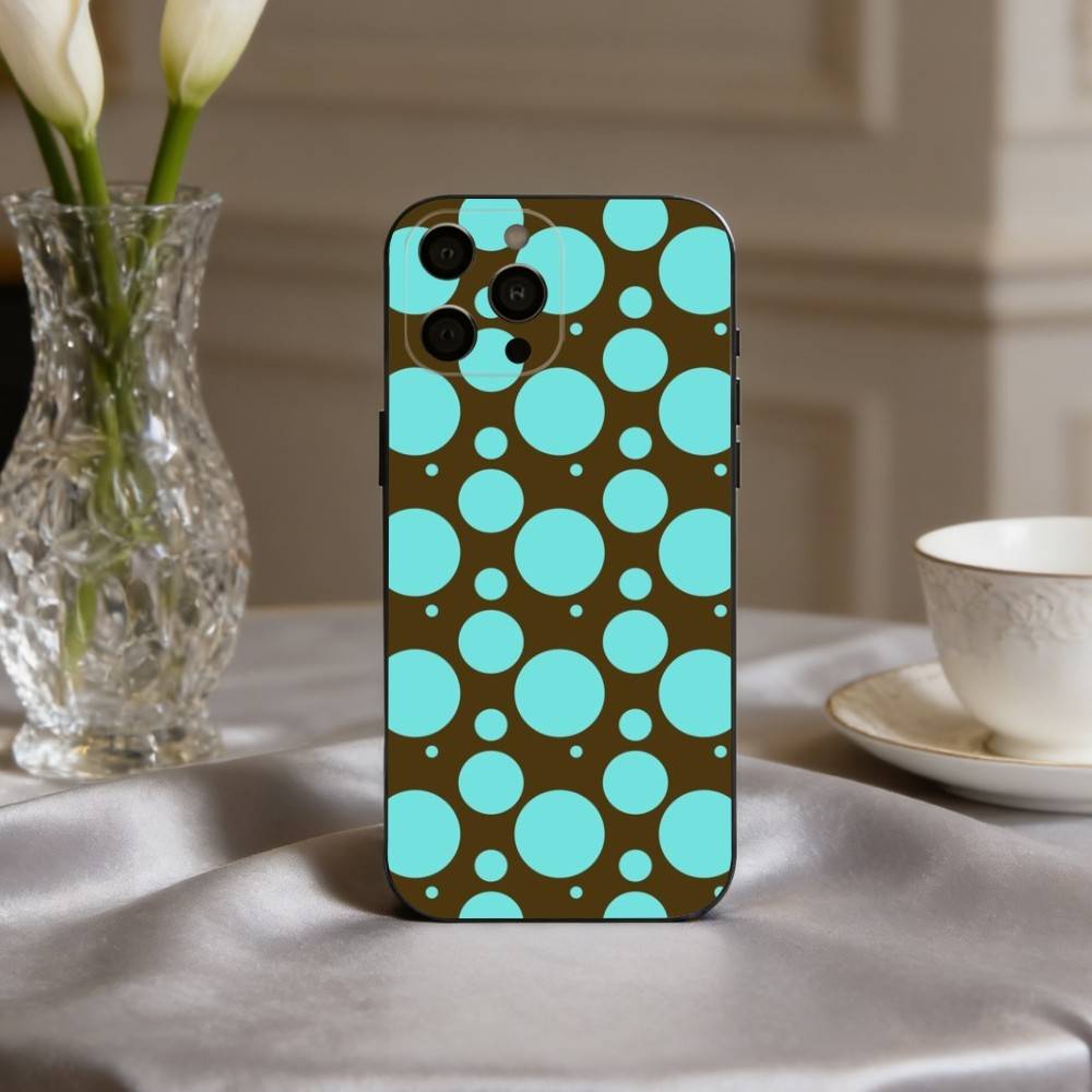 P-Polka D-Dot A-Art Phone Case For iPhone 17,16,15,14,13,12,11 Plus,Pro Max,XS,Soft Silicone Black Cover