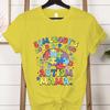 Autism Gift for Mom Crew Neck Short Sleeve Tshirt Loud  Proud Autism Mama Classic Tshirts Autism Awareness Day Mama Clothing