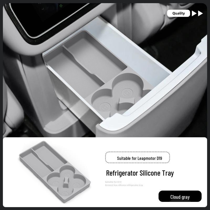 Compatible Anti-Slip Silicone Mat for 26 Models of Leapmotor D19 Refrigerator Storage Box