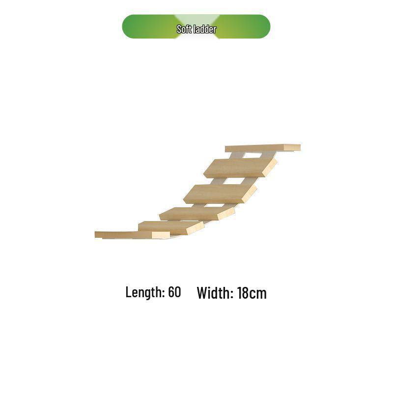 Wall-Mounted Solid Wood Cat Climbing Frame with Bed, Jumping Platform, and Scratching Post
