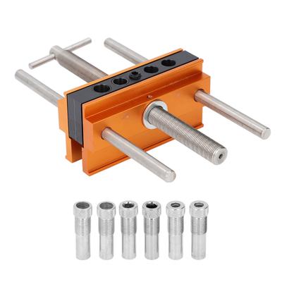 Self Centering Dowel Jig Adjustable Width 14 38 516 716 12 Inch Drilling Guide with 6 Bushings