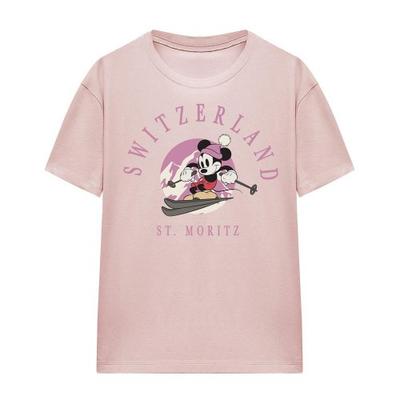Womens/Ladies Switzerland Mickey Mouse T-Shirt