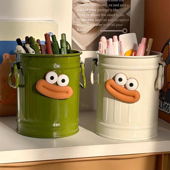 Cartoon Pen Holder Large Capacity Storage Organizer for Pens Pencils Markers Crayons Desk Storage Container for Home Office