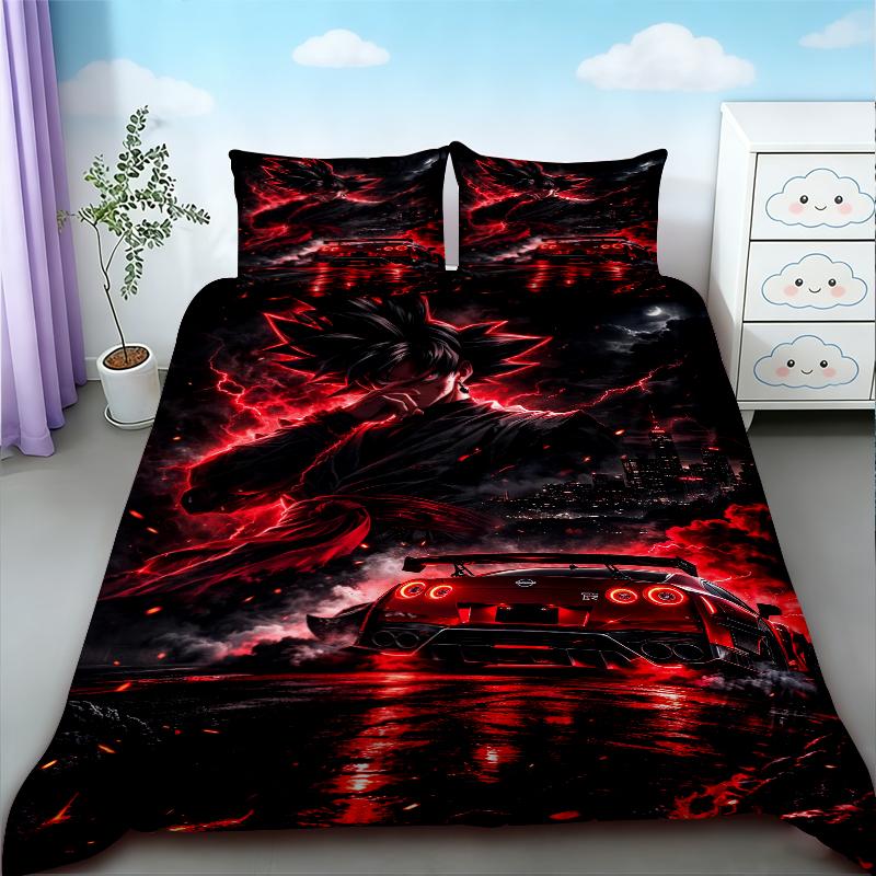 Teens Goku Duvet Cover Dragon Ball Bedding Set Queen King Size For Bedroom Home Dormitory Decor Boys Birthday Gifts