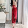 Autumn and winter golden velvet butterfly pajamas women's sexy suspender trousers robe three-piece bathrobe loungewear live broadcast
