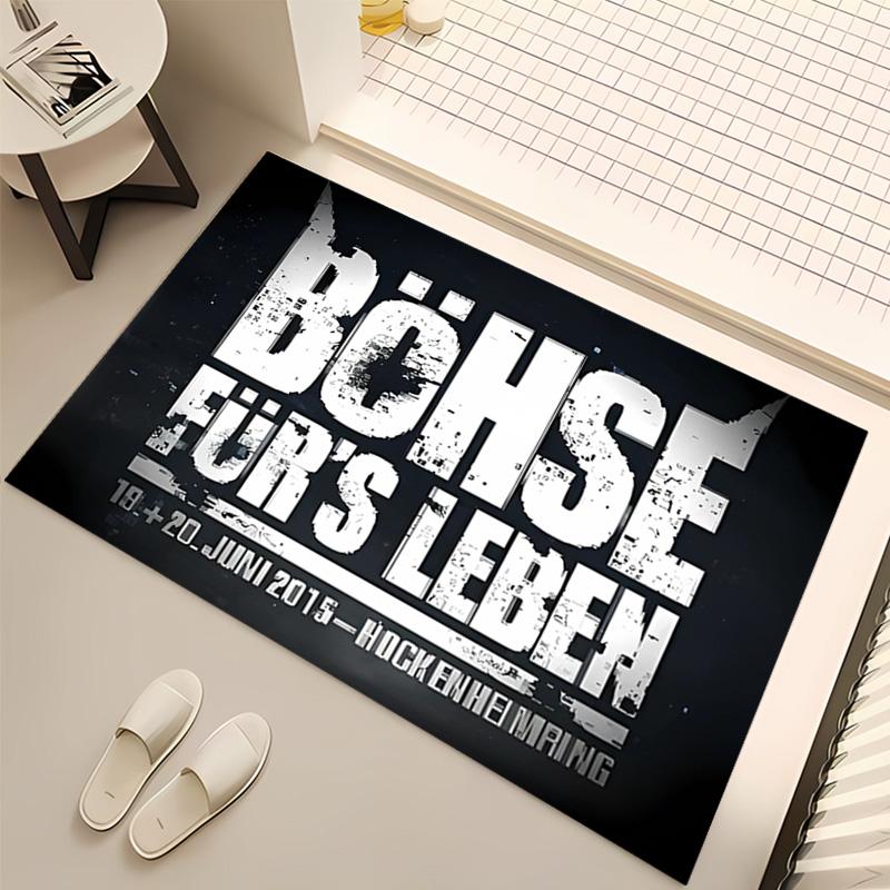 1pc Böhse Onkelz Band Print Area Rug - Soft, Washable Non-Slip Indoor Mat, Living Room, Home Office Decorative Rug,Office Decorative