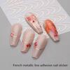 Černé bílé zlato Růžové zlato Francouzské umělé kovové linky Samolepky na nehty DIY Design na nehty Dekorace na nehty