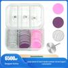 Three-Color 60-Piece Nail and Foot Sanding Sheets Set: For Nail and Skin Grinding, Repair, Callus Removal, Replaceable Sheets