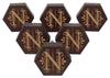 IBA Indianbeautifulart Brown Alphabet H Engraved Furniture Knobs Cabinet Drawer Pull Pack