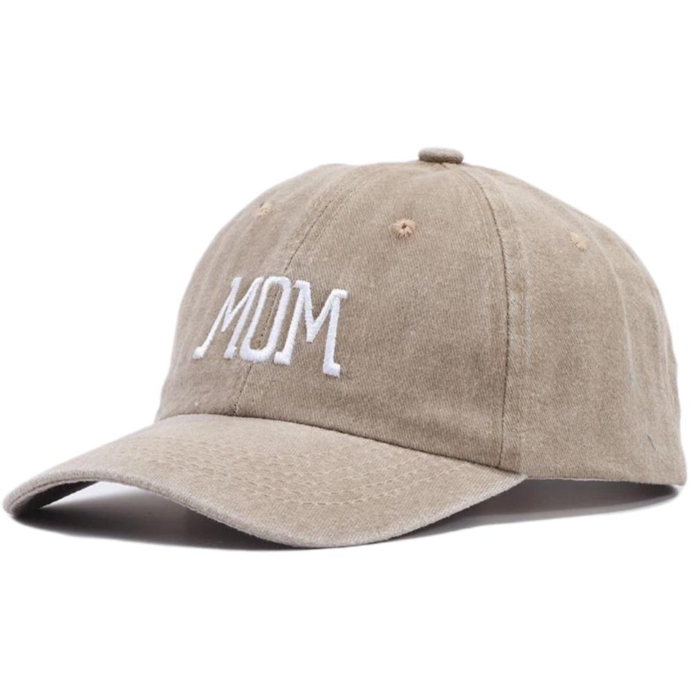 Unisex Washed Cotton Cap DAD MOM Embroidery Baseball Cap Outdoor Couple Chic Dad Hats