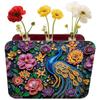 DIY Diamond Painting Wooden Tube Vase Two-Sided Pattern 5D DIY Vase Diamond Painting Kit for Adults Gift Idea Home Office Decor