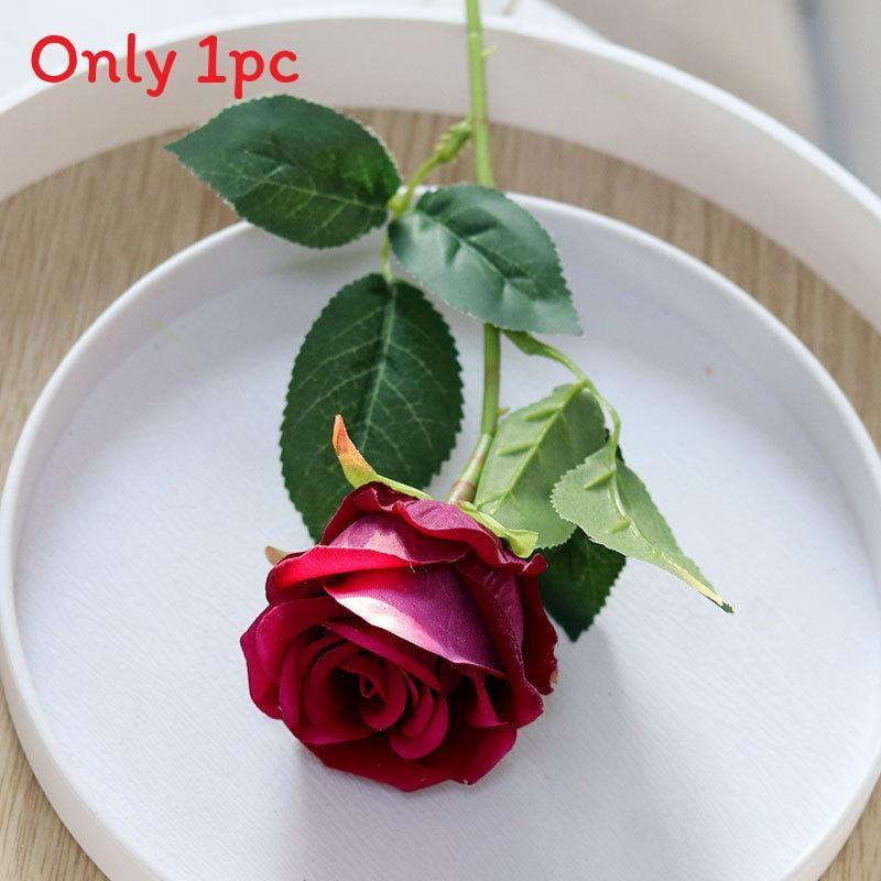 Silk Rose Artificial Flower For Wedding Party Home Decor Wall Arrangement Gift