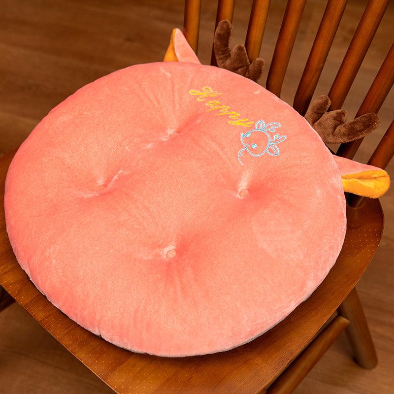 Cute Cartoon PP Cotton Round Cushion - Soft Tatami Chair & Living Room Seat Pad with Backrest Support