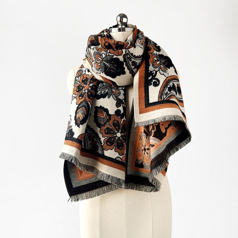 

Retro scarf autumn and winter cashew temperament versatile shawl fashion jacquard outer cape scarf women s scarf 180*65cm