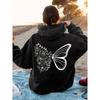 Women's Fashion Casual Creative Alphabet Drawing Fashion Trend Hoodie Casual Long Sleeve Pullover with Kangaroo Pockets Trendy