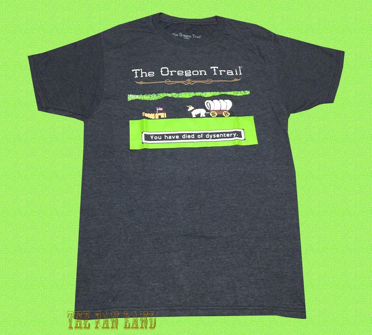 New Oregon Trail Game 1985 Dysentery MECC Mens Black Men s Vintage T-Shirt S разноцветный