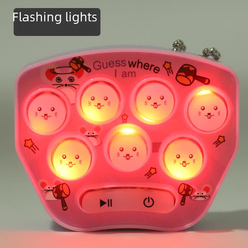 Mini Whack-a-Mole Keychain Toy – Cute Cartoon Pendant Electronic Game