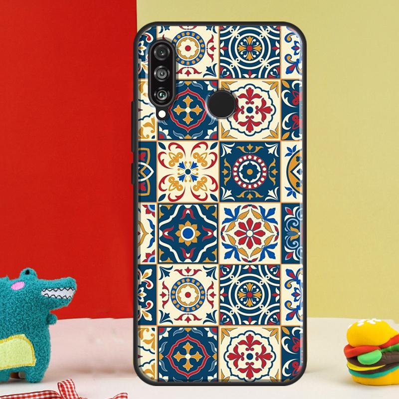 Moroccan Tile For Huawei Nova 12i 12s 11i 5T 9 10 SE Y91 Y90 Y60 Y70 Y72 Y61 P60 Pro P20 P40 P30 Lite Case
