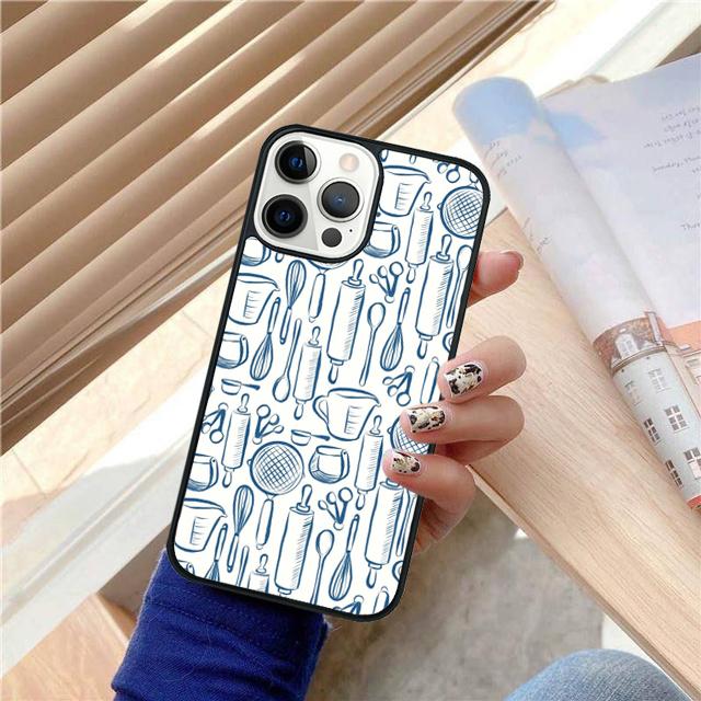 Love Baking Chef Knife Phone Case Back Cover for iPhone 17 Air 16 15 14 13 11 12 Pro Max Plus Shell Coque