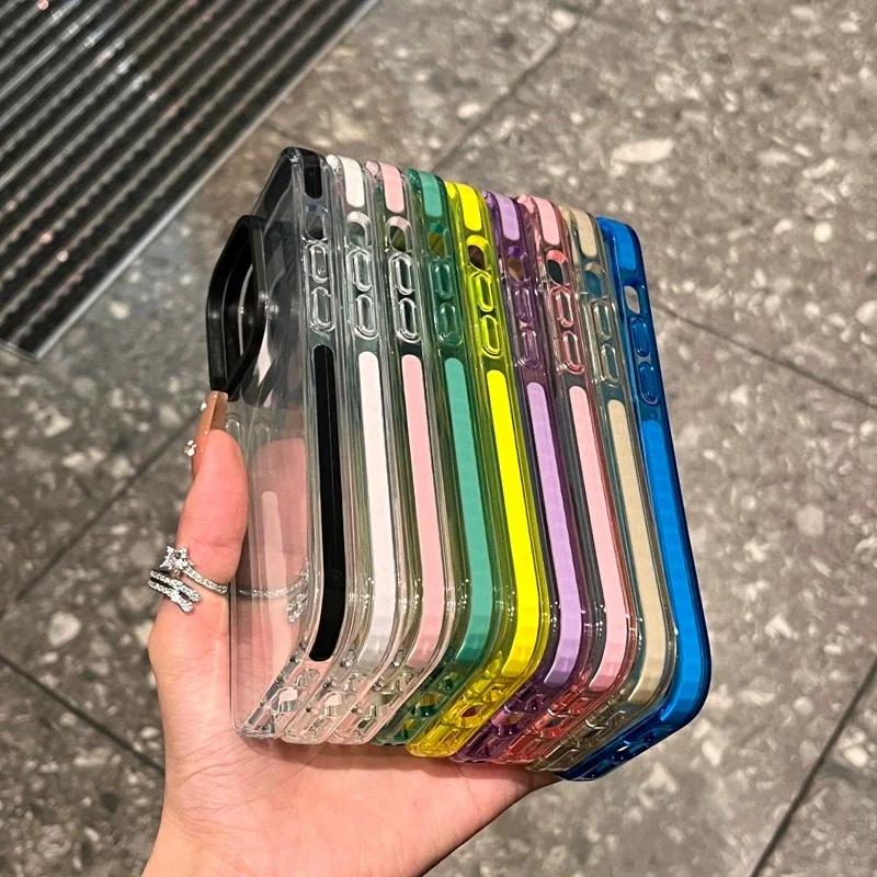 Luxury Transparent Phone Case For For Iphone 11 12 13 14 15 16 17 Pro Max Plus Air Clear Bumper Back Cases Cover