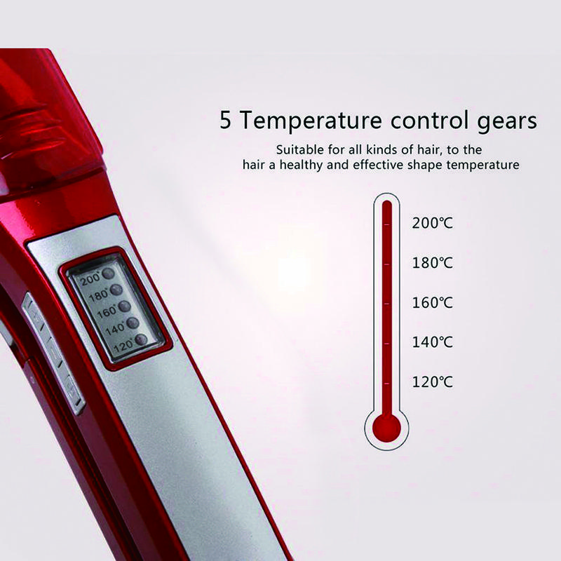 Cross-Border Hydrating Hair Straightener with Steam Care Electric Splint Iron Clip-on Splint Straightening Orders Welcome