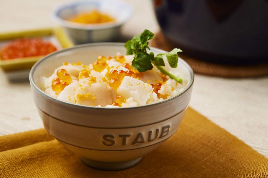 staub Ceramic Chawan Meoto Set KOHIKI White Blue L Made in Couple Bowl Rice Bowl Set Japanese Le Chawan "Le M/Grand Japan" [Authorized Product]