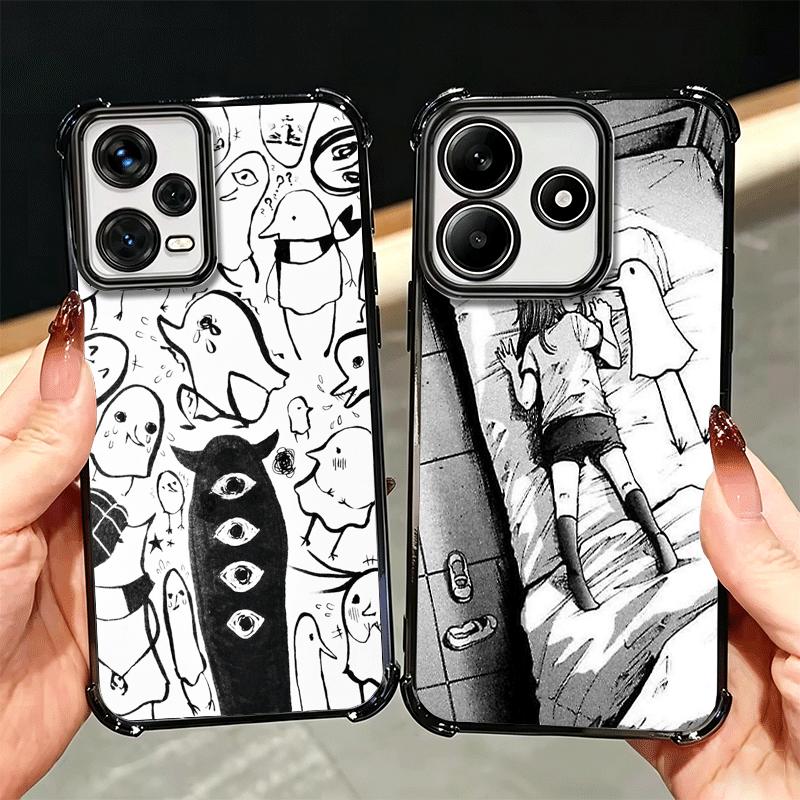 Oyasumi Punpun Anime Soft Phone Case For Xiaomi Redmi Note 14 15 Pro Plus 13 12 11S 11T 5G 10 9S 9 Plating Anti-Fall Fundas