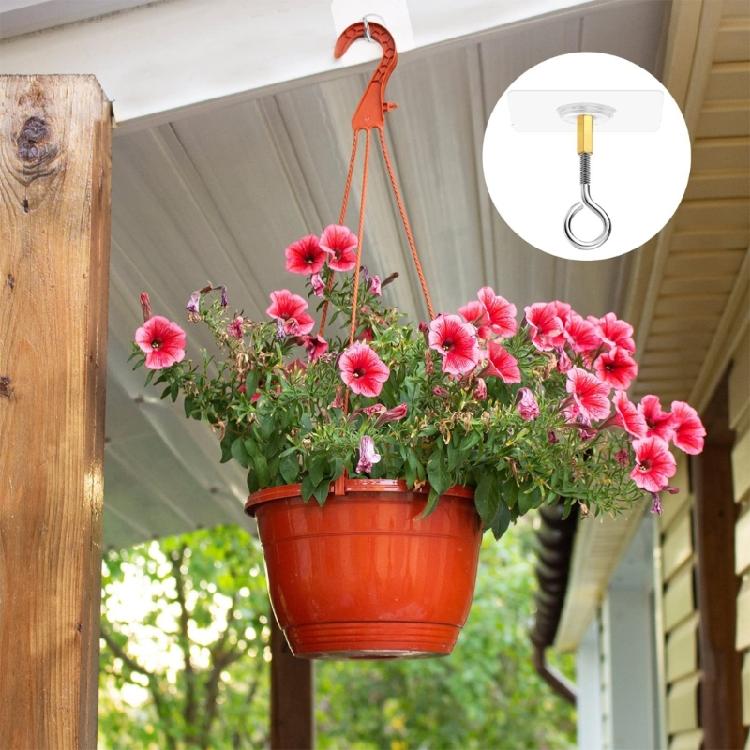Plant Hanger Removable Strong Adhesive Ceiling Hooks Multipurpose Hanging Solution For Curtains Lights Decoration