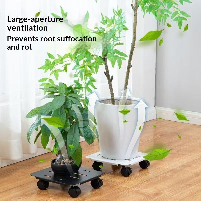 Indoor Outdoor Pflanztopf Untersetzer Bewegliche Metall-Pflanzenständer Drehbar Mit Rädern Pflanzen-Mobiltrolley Für Schwere Pflanzen