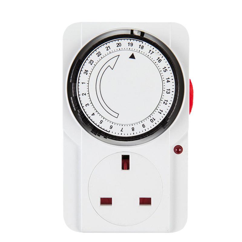 Universal Mechanical Timer Switch for UK, US, and German Standards - Smart Home Time-Controlled Socket