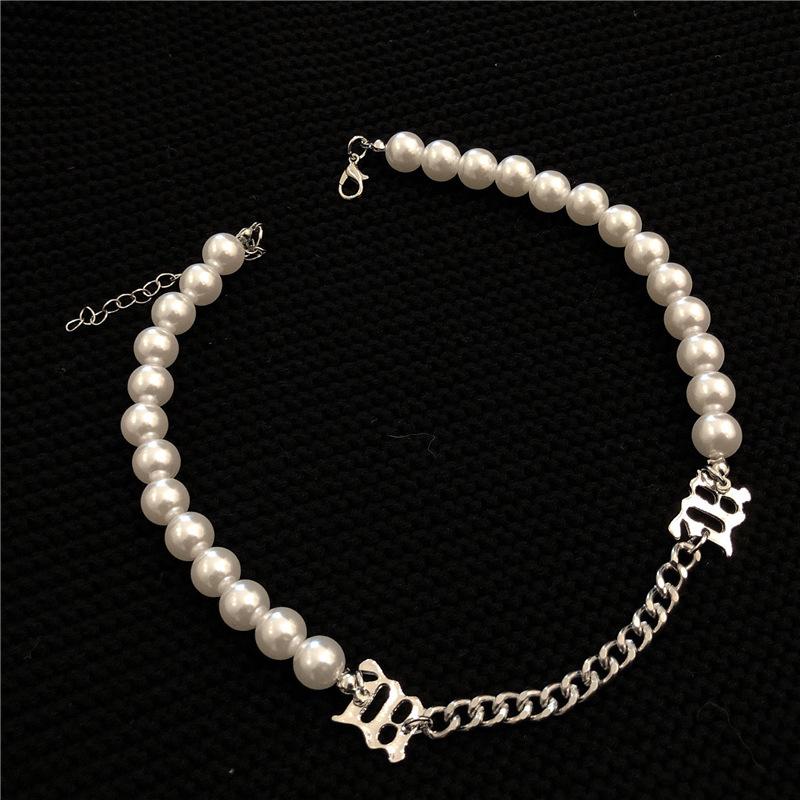 French Fairy Camellia Retro Pearl Necklace Female Niche Design Elegant Collarbone Chain
