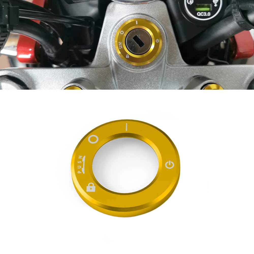 Red Color Aluminum Ignition Switch Key Hole Cover Ring Cap Compatible with Honda Monkey 125 Z125 / CT125 Trail 125 Hunter Cub All Models