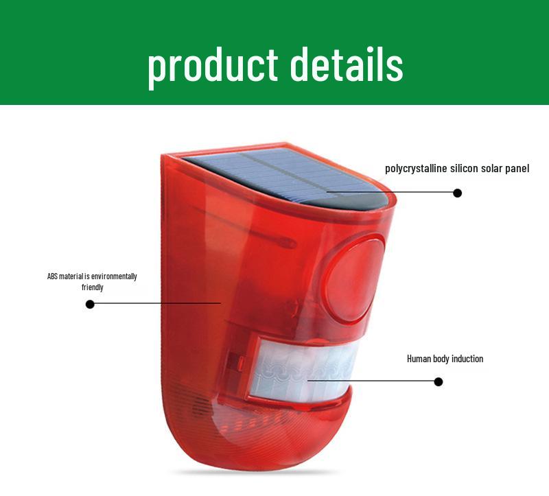 Automatic Solar-Powered Infrared Rat and Animal Repellent Alarm