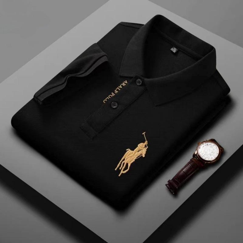 

Men s 2026 Summer Embroidered Lapel Polo Shirt - Plus Size & Loose Fit M (90-110 jin) чорний