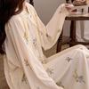 Skirt Cotton Woman Plus Size Spring Summer Long Sleeve Loose Nightgown Casual Comfortable Long Skirt Dresses