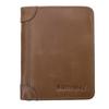 Vintage Head Layer Leather Tri-Fold Section Anti-Theft Brush Ultra-Thin Head Layer Cowhide Short Leather Wallet
