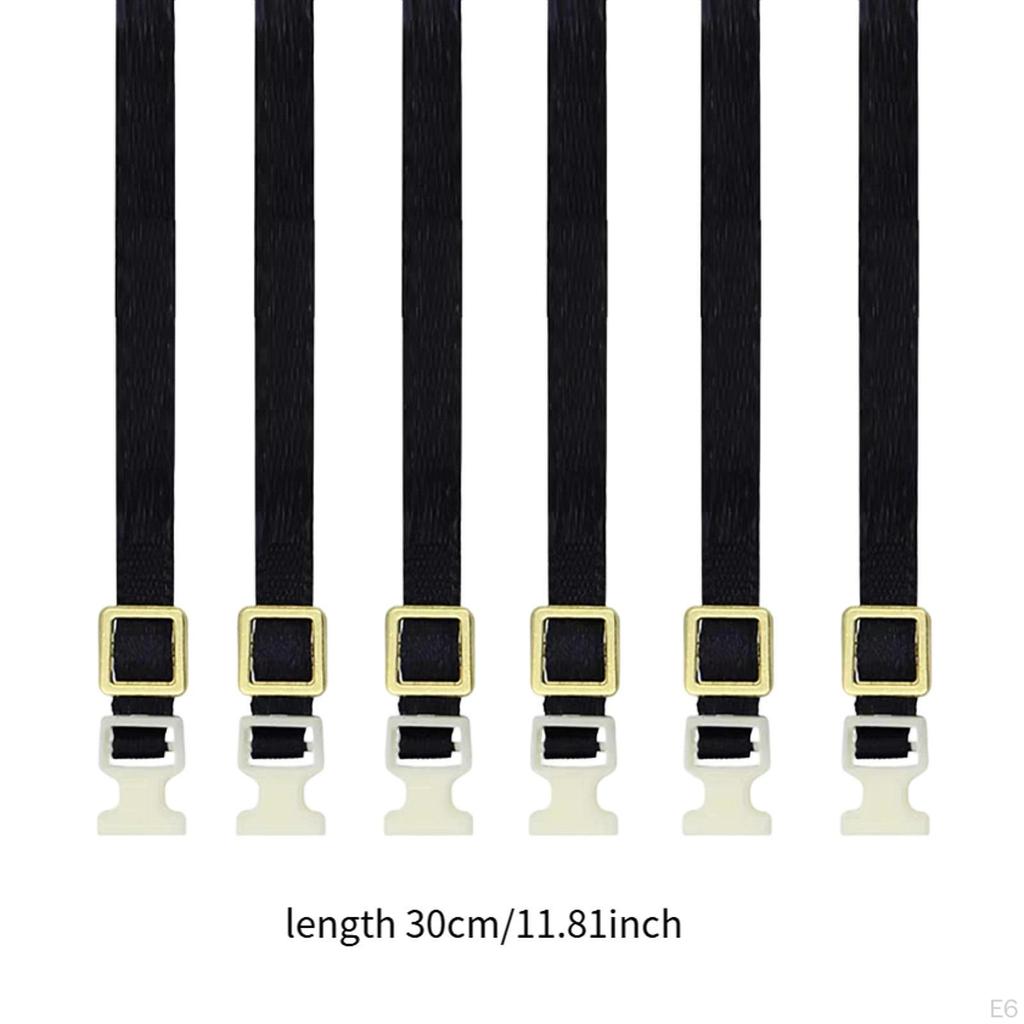 6 Pieces Luggage Rope Roof Rack Tie Down Strap Black 1:10 Scale Replace Part Sturdy for RC Hobby Car