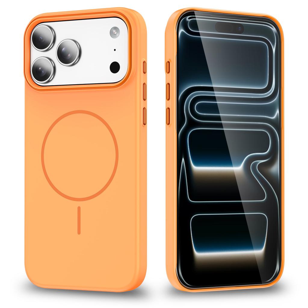 For Apple 17PRO Mobile Phone Case for IPhone16 Skin-feeling Fine Magnetic Ring 15 Contrasting Color PC Magnetic Protective Case