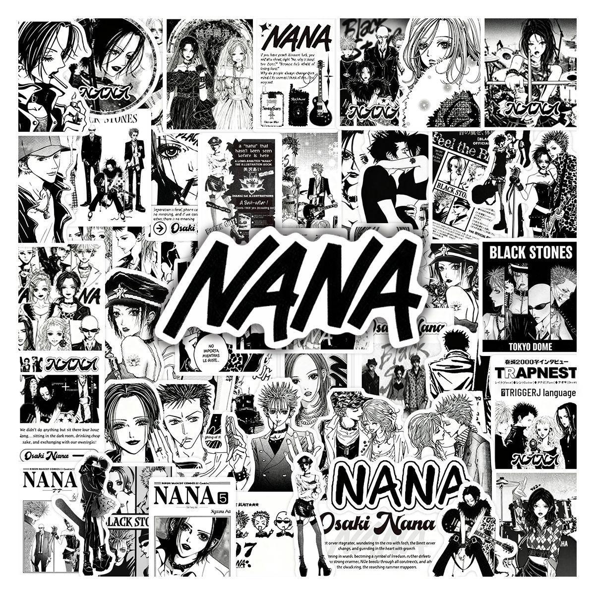 50 NANA Anime Graffiti Stickers - Waterproof for Cars, Guitars, Suitcases & Notebooks No
